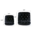 thumbnail image 7 of mdj pottery Ceramic Plant Pots, 7 + 5 Inch, Set of 2 Flower Pots with Drainage Hole and Saucer, Bamboo Pattern Planter for Plants Orchids Succulents Indoor/Outdoor, Plant Gifts - Black, 7 of 7