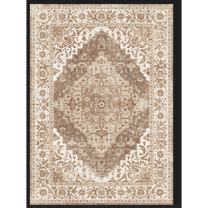 Yesfashion Carpets Area Rugs Washable 1150Gsm Velvet Pearl Velvet Washed Back Folding Simulation Printed Carpet Xm-Persian-Late Italian Manxi Beige color 8*10ft