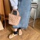 thumbnail image 5 of Bolsa Bolso acolchado de algodón acolchado con asa superior para mujer (marrón) JShteea Para Estrenar, 5 of 7