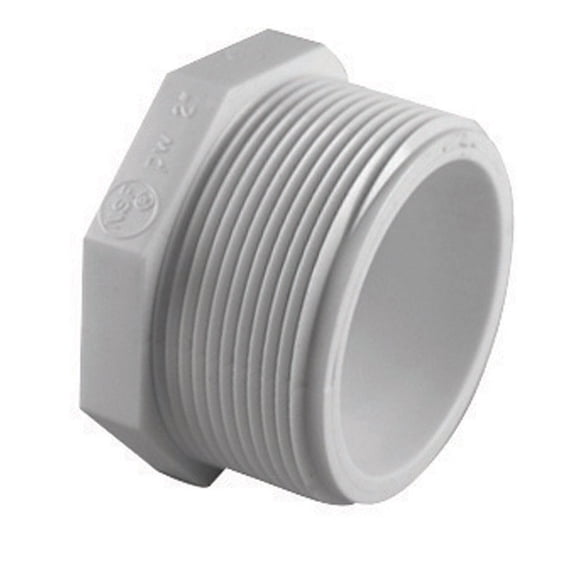 Charlotte Pipe Threaded Schedule 40 DWV 1-1/4 in. MIP PVC Plug PVC 02113  1200HA