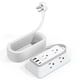 thumbnail image 1 of NTONPOWER Tiras de alimentación Enchufe plano con protección contra sobretensiones, cable de extensión montable con USB C, protector contra sobretensiones cable de extensión largo, blanco, 1 of 5
