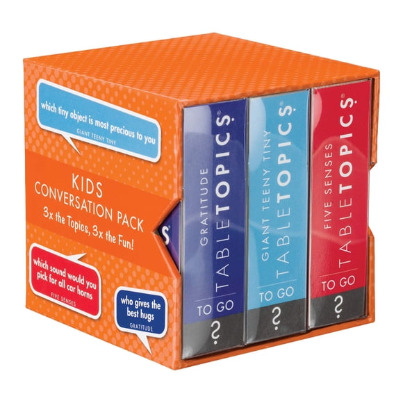 TableTopics Pack de Conversation pour Enfants - 120 Débutants pour Enfants et Parents. Idéal pour Voyages en Famille, Liens, Cadeaux, et Plus.