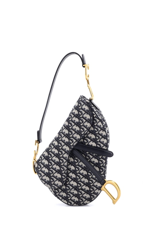 Pre-Owned Saddle Handbag Oblique Canvas Medium By Rebag