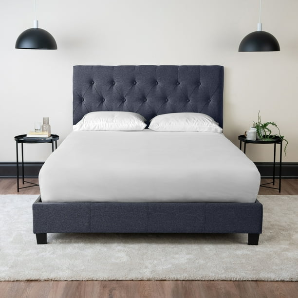 Diamond Bed Frame with Headboard Twin (Blue) Walmart.ca