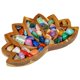 thumbnail image 1 of Bandeja de cristal de loto para piedras - Muestra tus cristales y piedras curativas - Soporte de cristal para exhibición de piedras, 1 of 5