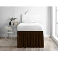 thumbnail image 3 of Dorm Bed Skirt - Extra Long College Dorm Bed Skirt 25" Drop - 100% Microfiber Ruffled Dorm Sized (39" x 80") College Bed Skirts, Elastic Bed Skirt for Easy Fitting - Chocolate Solid, Twin-XL Size., 3 of 5