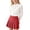 Red, variant on Girls 2-Piece Preppy School Uniform Set, White Long Sleeve Button-Down Shirt & Pleated Skirt with Liner, 3-15Y Kids Casual Outfit for Back to School Red 14 Years