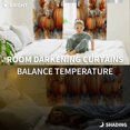 thumbnail image 3 of Fsddascl Orange Pumpkin Fall Blackout Curtains for Bedroom/Living Room, Thermal Insulated Kitchen Curtains, Thanksgiving Maple Leave Beige Grommet Darkening Window Treatment Drapes 52"x84"x2, 3 of 6