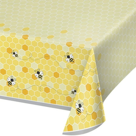 54" x 102" Bumblebee Party Plastic Tablecloth