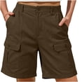 thumbnail image 5 of Brqkzdu Womens Cargo Shorts Mid Rise Knee Length Bermuda Shorts Straight Leg Baggy Casual Summer Shorts with Pockets, 5 of 6