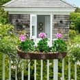 thumbnail image 4 of Cushion Groove Window Box Planter, Railing Suspension Flower Pots, Mesh Fiber Design, Durable & Weather Resistant, for Home & Garden, Ideal for Hanging Baskets, Plant Decor, Vertical UKHBMC, 4 of 7