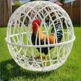 thumbnail image 5 of Ball-Shaped Chicken Cage 2025 New Model, Portable Plastic Mesh Chicken Coop for Outdoor Use, Detachable Rabbit Hutch for Rabbits Pigeons Ducks Chicks, Rolling Design for Farm Backyard and Courtyard, 5 of 8