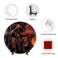 thumbnail image 4 of Zufioo Dark Skull King Throne Print Bone China Decorative Plate, Ceramic Dinner Plate with Stand Ceramic Decoration Homewares-10in, 4 of 6