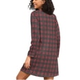 thumbnail image 2 of joogoo Checkered Artistic Women's Long Sleeve Nightgown Sleepwear XL, 2 of 8