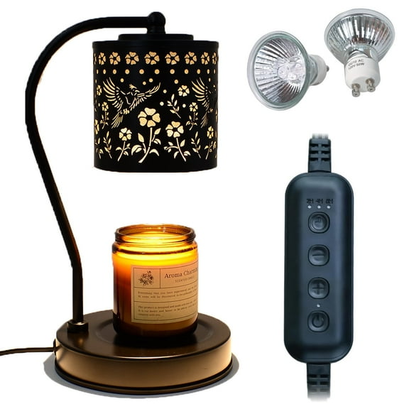 Candle Warmer Lamp Timer Hummingbird Electric Candle Lamp Warmer, Birthday Christmas Gifts, Mothers Day Gifts for Mom, Wax Melt for Scented Candles, Compatible with Small & Large Jar with 2 Bulb