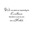 thumbnail image 3 of Adhesivos de pared con la frase inspiradora «Somos lo que hacemos repetidamente», 3 of 3