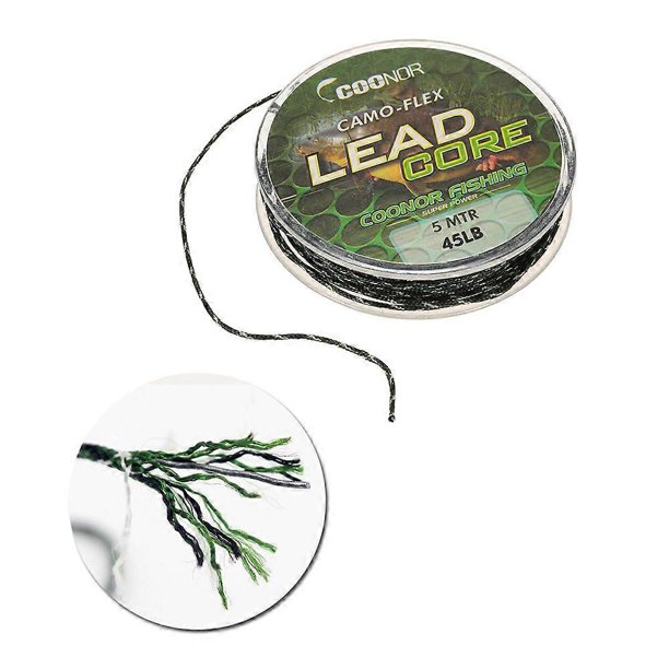 5 Color Leadcore Line 45lb 5m Leadcore Braided Camouflage Carp Fishing Line Hair Rigs Lead ...