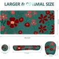 thumbnail image 6 of Large Mouse Pad with Wrist Support 4 in1 Set, XXL Big Game Mousepad + Keyboard Wrist Rest+Mouse Wrist Rest+Coaster Ergonomic Design Gaming Mat for Home Office Table Computer I Green Flowers, 6 of 14