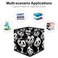 thumbnail image 2 of Panda Foldable Clothes Storage Baskets with Handle - 10.8"x10.5"x10.6" Large Capacity Storage Cubes Organizer Bins, 2 of 6