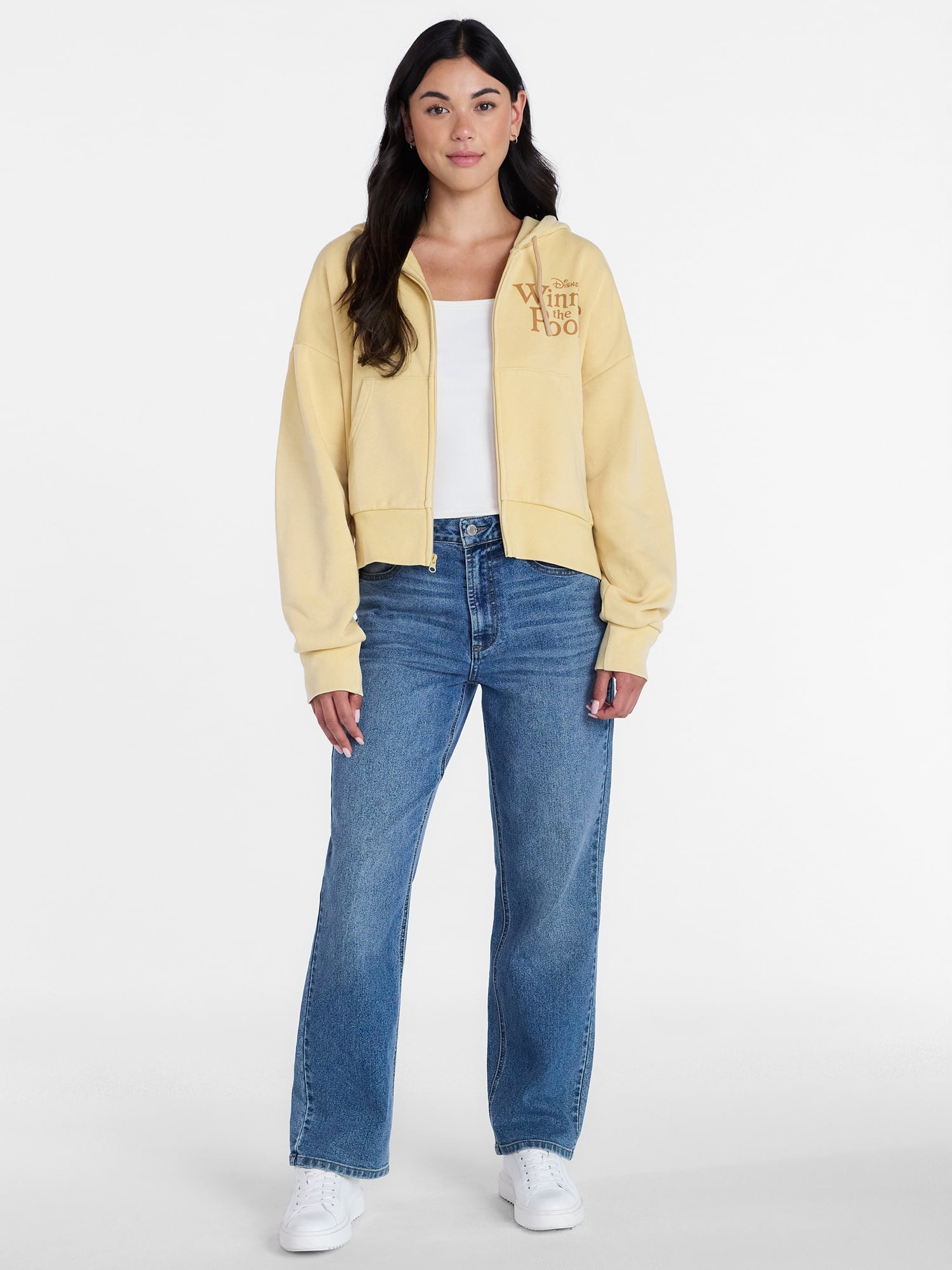 Winnie the Pooh Women’s Graphic Zip Up Hoodie, Sizes XXS-XXL