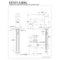 thumbnail image 4 of Kingston Brass KS7411DKL Kaiser Single-Handle Bathroom Faucet, Polished Chrome, 4 of 4