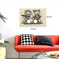 thumbnail image 5 of 16x24 inch Canvas Painting Wall Decor Small Animal Drummer,Apartment Bedroom,Music Room,Tavern,Cafes Decor Poster Prints,Funny Small Animal Drummer Modern Style Decor Oil Paintings On Canvas, 5 of 6