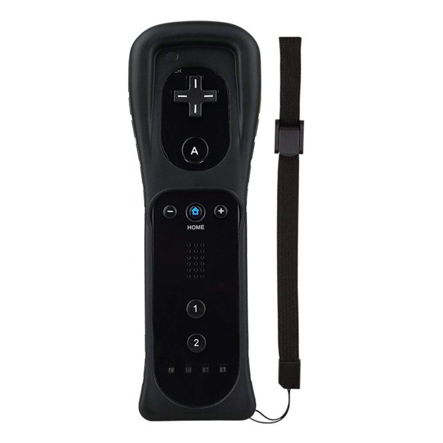 Wii Remote Controller Nk04 Wireless Remote Control With Free Silicone Case And Wrist Strap For Nintendo Wii / Wii U, No Motion Plus (Third Party Product) -Black