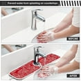 thumbnail image 5 of Coolnut Valentine Red Hearts 2PCS Kitchen Faucet Mat Bathroom Faucet Mat Sink Kitchen Faucet Sinkmat Faucet Splash Catcher Faucet Mat Dish Drying Mat Sink Mat for Kitchen Sink 30x5in, 5 of 7