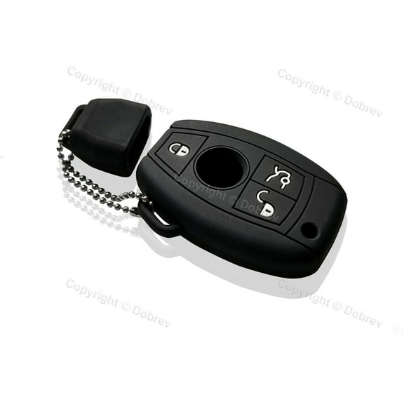 Dobrev Silicone Cover Case Fob Remote Protector Rubber Skin Holder Keyless Entry for Mercedes Benz C E S G M R SL Class Smart Key   black