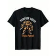thumbnail image 3 of Boys Halloween Pumpkin Robot Graphic T-Shirt, Black Cotton Casual Halloween Shirts With Robot and Pumpkin, Girls/Boys Fall Clothes, Round Neck Short Sleeve T-Shirt, 3 of 7