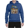 thumbnail image 2 of Wild Bobby Trendy Landscape With Daisies Cactus Monarch Butterfly Nature Lover Unisex Hoodie Sweatshirt, Vintage Heather Blue, XX-Large, 2 of 6