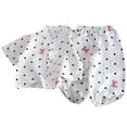 thumbnail image 3 of Soft Cloud Print Summer Pajama Set For Girls And Boys Comfortable Short Sleeve Loungewear For Toddler, 3 of 3