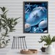 thumbnail image 4 of Pintura de diamante 5D DIY taladro redondo completo Kit de concha costera decoración 30x40cm azul, 4 of 9