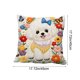 thumbnail image 3 of Uuiauoio Cute Animals Decorative Throw Pillow Cover , Animals Family Animals Outdoor Pillow Cases Square Standard Cushion Cover for Sofa Couch Bed Car 17.72x17.72 inch, 3 of 6