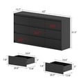 thumbnail image 3 of MONSLIPA 9 Drawer Chest of Drawers, Modern Wooden Storage Dresser for Bedroom Hallway, Black, 3 of 6