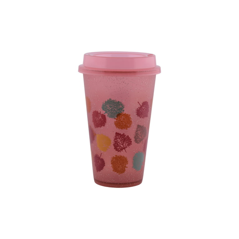 Color-Changing Plastic Reusable Hot Cup with Pearl Lid - 16 fl oz