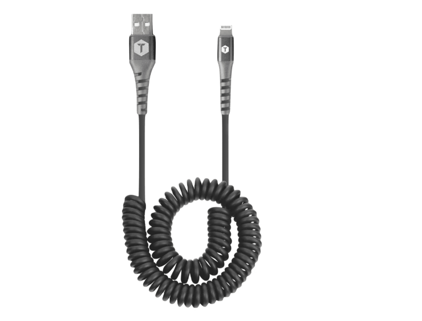 10 Ft. Coiled 2 Amp USB Cable with Lightning Connector