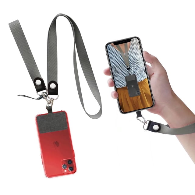 Roconrtip Phone Lanyard,Universal Cell Phone Neck Strap Wrist Strap Nylon Material Removable Phone Tether Charms Keychain with Patch Compatible with Most Smartphone Cases