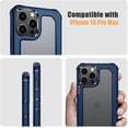 thumbnail image 2 of Designed for iPhone 13 Pro Max, Military Drop Protection Translucent Matte Case Fitting for iPhone 13 Pro Max 6.7 Inch, Gudian Series, Blue, 2 of 4