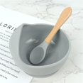 thumbnail image 2 of Special Bowl For Children To Learn To Eat Certificated Baby Silicone Bowl Dessert Feeding Plate Silicone Suction Bowl For Baby Tableware Set With Spoon…, 2 of 9
