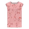 thumbnail image 5 of Womens T-shirts Sleeveless Round Neck Floral Printed Casual Tank Top Pink XXXL, 5 of 5