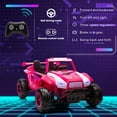 thumbnail image 2 of 24V 2-Seater Kids Ride On Car Electric Off-Road UTV Side by Side with 2WD Powered Wheel Electric Vehicle with Remote Control, Bluetooth, LED Light Gift for Boys and Girls 3-8 Aged-Pink, 2 of 7