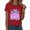 Red, variant on TOWED22 Halloween T Shirt Women Crew Neck Short Sleeve Awareness Ribbon T Shirts - Bow Ghost Graphic Print Loose Top Funny Fashion Clothes(Orange,L)