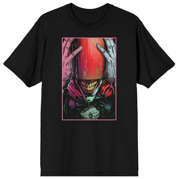 Men's Black Batman T-shirt, Hiding Joker-M