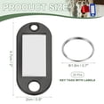 thumbnail image 2 of Uxcell Plastic Key Tags with Split Ring Label Window Identifiers ID Keychain Tags for Name Luggage Black, 2 of 6