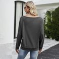 thumbnail image 4 of Women Oversized Off-The-Shoulder Slouchy Sweatshirt, 4 of 4
