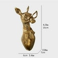 thumbnail image 3 of Animal Heads Wall Art Decor, 3D Wall Mount Ornament, Aesthetic Gold Wall Sculpture Home Decor, Resin Animal Head Wall Hanging Decoration for Family Living Room Bedroom Bathroom Kitchen Gift (Sheep), 3 of 6