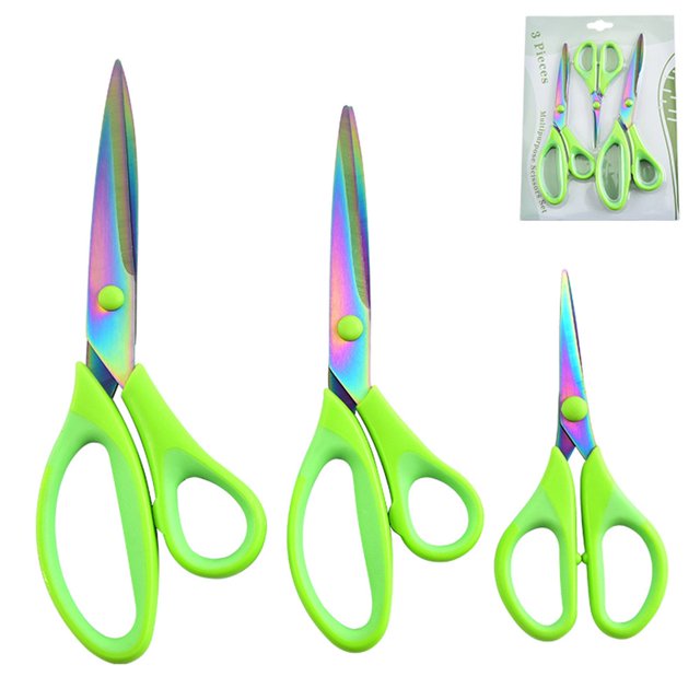 SUTENGDA Winter Savings Clearance! Craft Sewing Scissors Titanium Alloy Blade Multi-purpose Scissors Set 3 Pieces