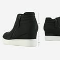 thumbnail image 4 of Dream Pairs Women's Platform Wedge Sneaker Ankle Booties, 4 of 7