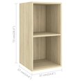 thumbnail image 4 of vidaXL 3 Piece TV Cabinet Set Sonoma Oak Engineered Wood, 4 of 5